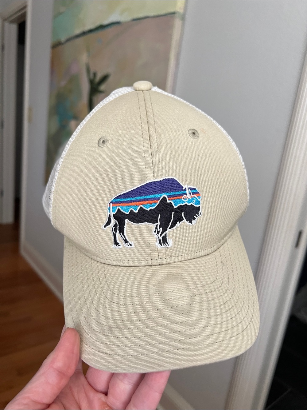 Patagonia Kids Trucker Hat with bison Patch
